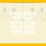 아이폰 업데이트 완벽 가이드 | iOS 최신 기능 총정리 | 배터리 최적화 설정법