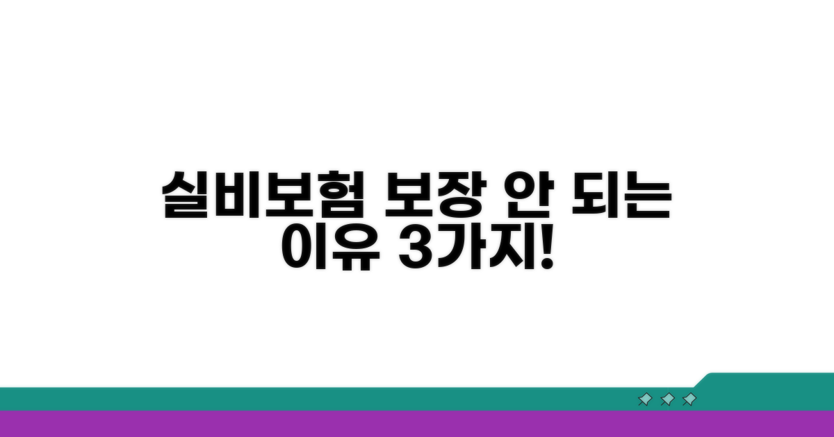 실비보험 보장 안 되는 경우