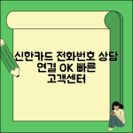 신한카드 고객센터 전화번호 | 신한카드 상담 연결 번호