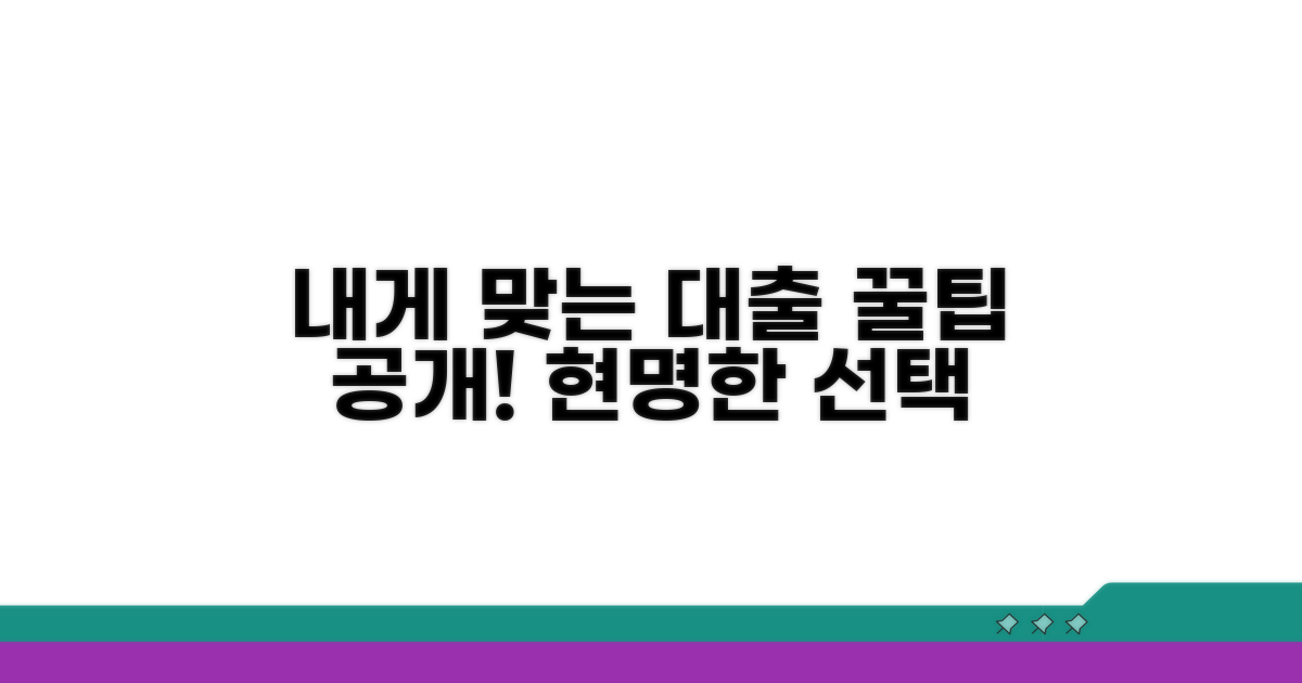 나에게 맞는 대출 선택 가이드