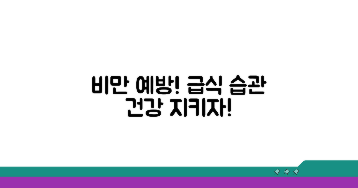 비만 예방! 올바른 급식 습관