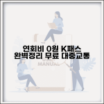 연회비 없는 K패스 | 무료 대중교통 카드 완벽정리