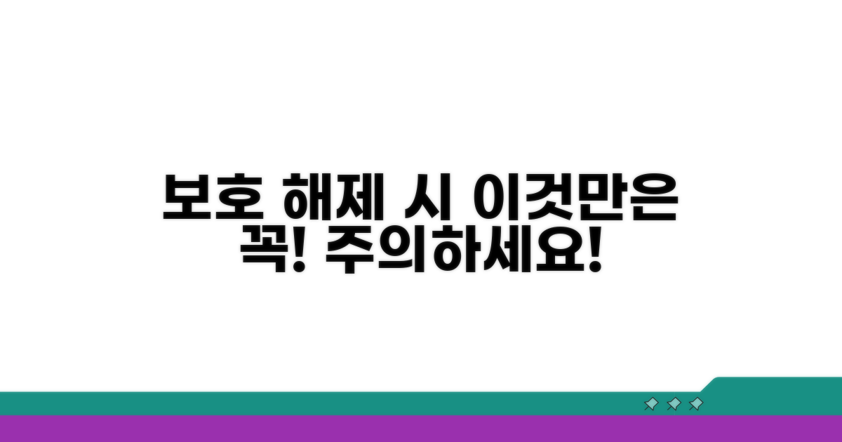 보호 기능 해제, 이것만은 꼭 기억해요