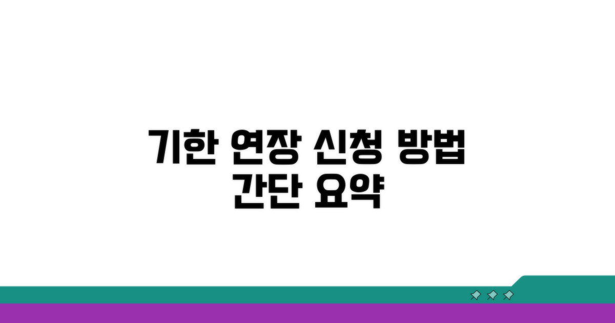 놓친 기한, 이렇게 연장 신청하세요