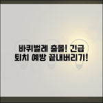갑자기 큰 바퀴벌레 나타날때 | 퇴치법 + 예방 방법