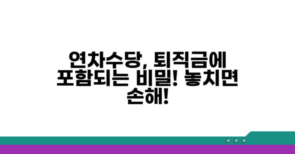 미사용 연차, 퇴직금에 포함되는 이유