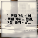 몬길7성 등급표 | 몬스터길들이기 캐릭터 순위 완벽 분석