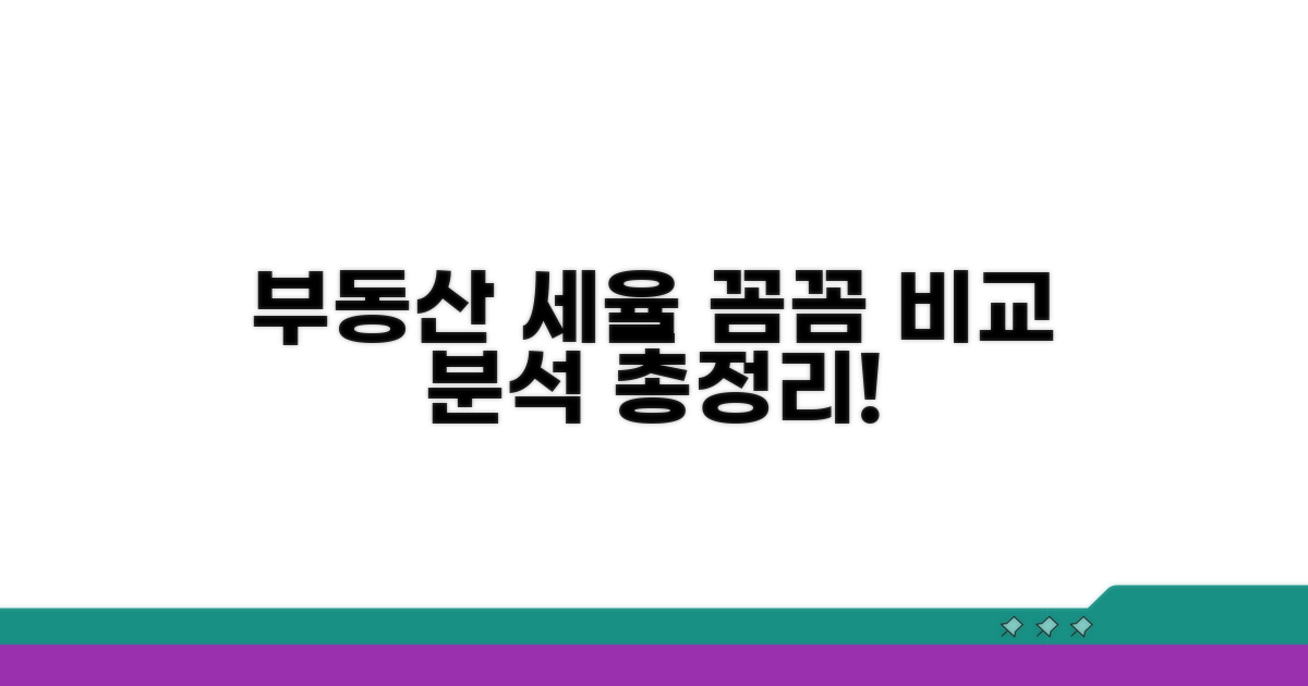 부동산 종류별 세율 비교 분석