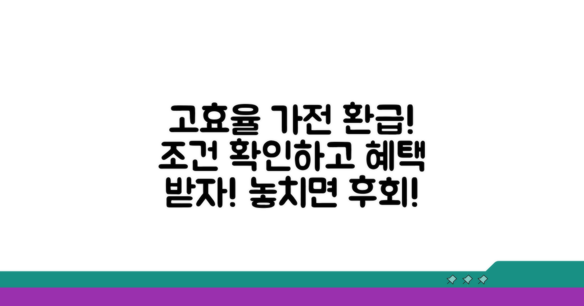 고효율 가전 환급 조건 확인하기