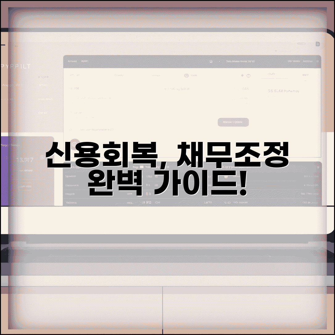 신용회복위원회 채무조정 | 신용회복위 채무조정 신청법