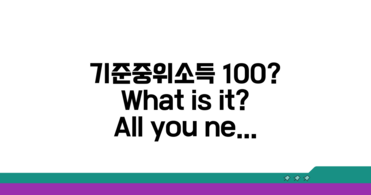 기준중위소득 100%란?