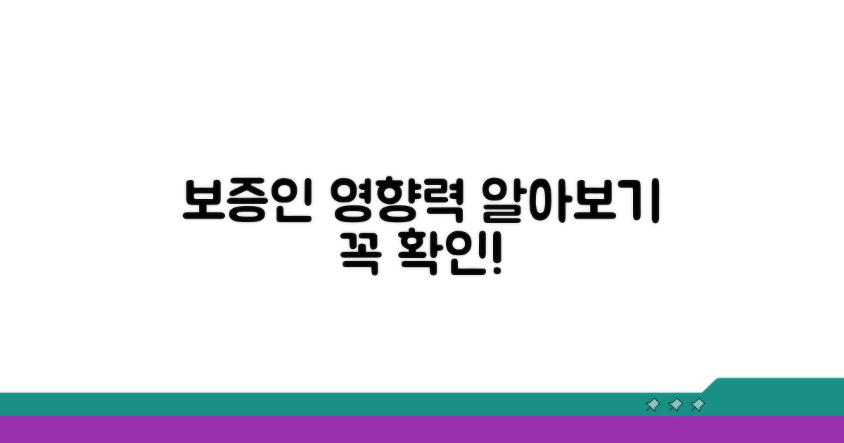 보증인에게 미치는 영향 파악