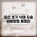 임신 초기 낙태 수술 비용과 방법 총정리