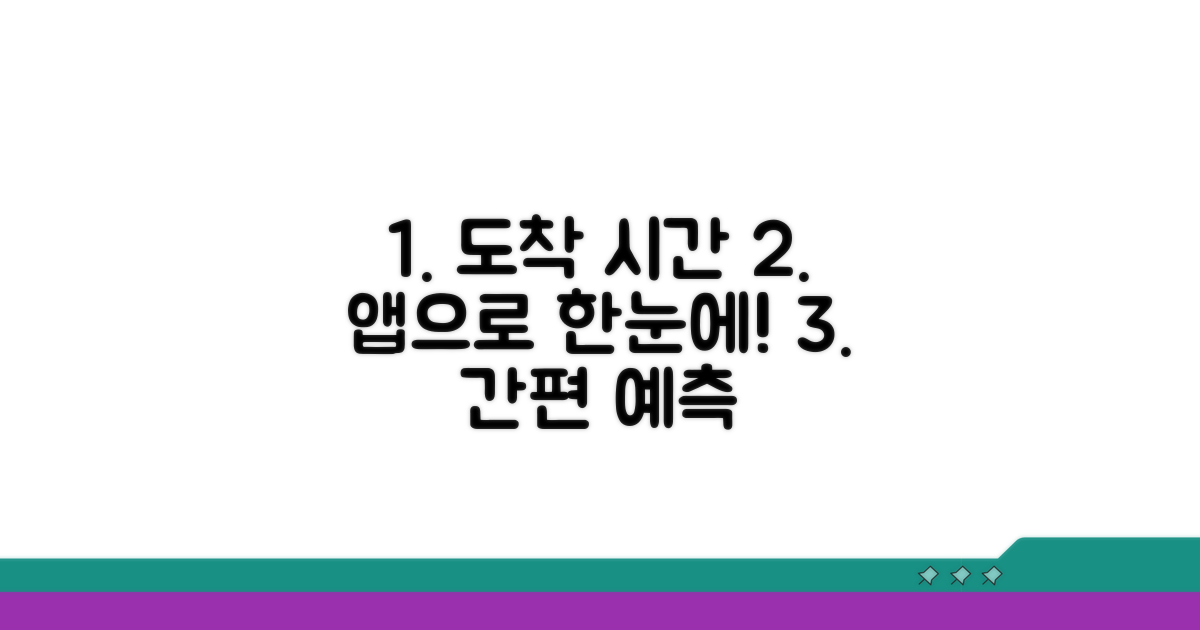 스마트폰 앱으로 도착 시간 쉽게 보기