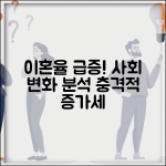 이혼 증가 사회 변화 원인과 증가 추세 분석