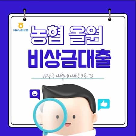 농협 올원 비상금대출 신청 방법 후기, 조건, 금리, 이자, 한도, 거절사유 총정리