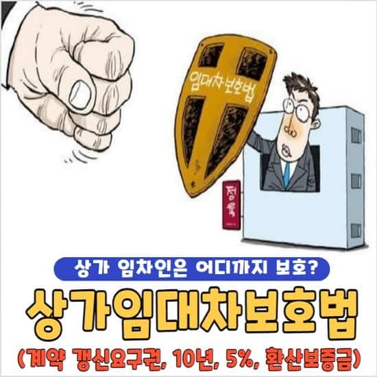 상가임대차보호법 10년 5% 환산보증금 간단 정리