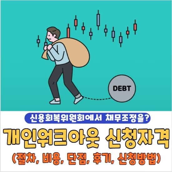 개인워크아웃 신청자격 및 절차, 비용, 단점, 대출, 통장압류, 후기, 신청방법