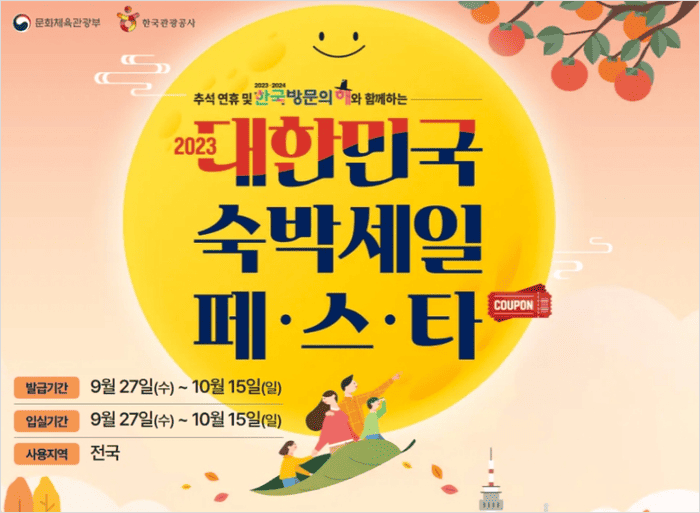 숙박페스타 사용방법 및 발급기간 | 2023 대한민국 숙박 세일 페스타