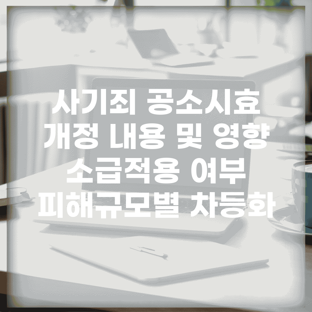 사기죄 공소시효 개정 내용 및 영향 | 소급적용 여부 | 피해규모별 차등화