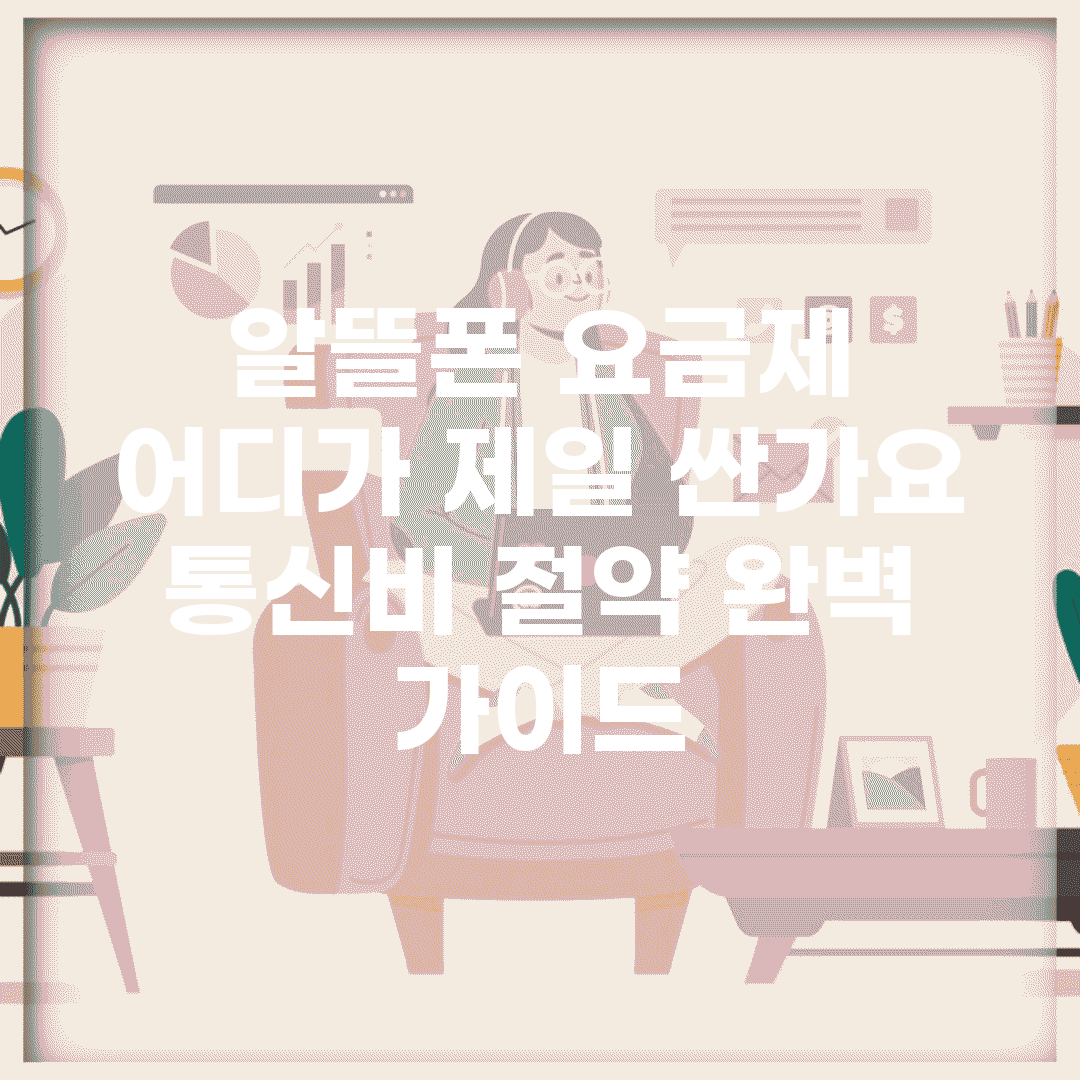 알뜰폰 요금제 어디가 제일 싼가요? | 통신비 절약 완벽 가이드