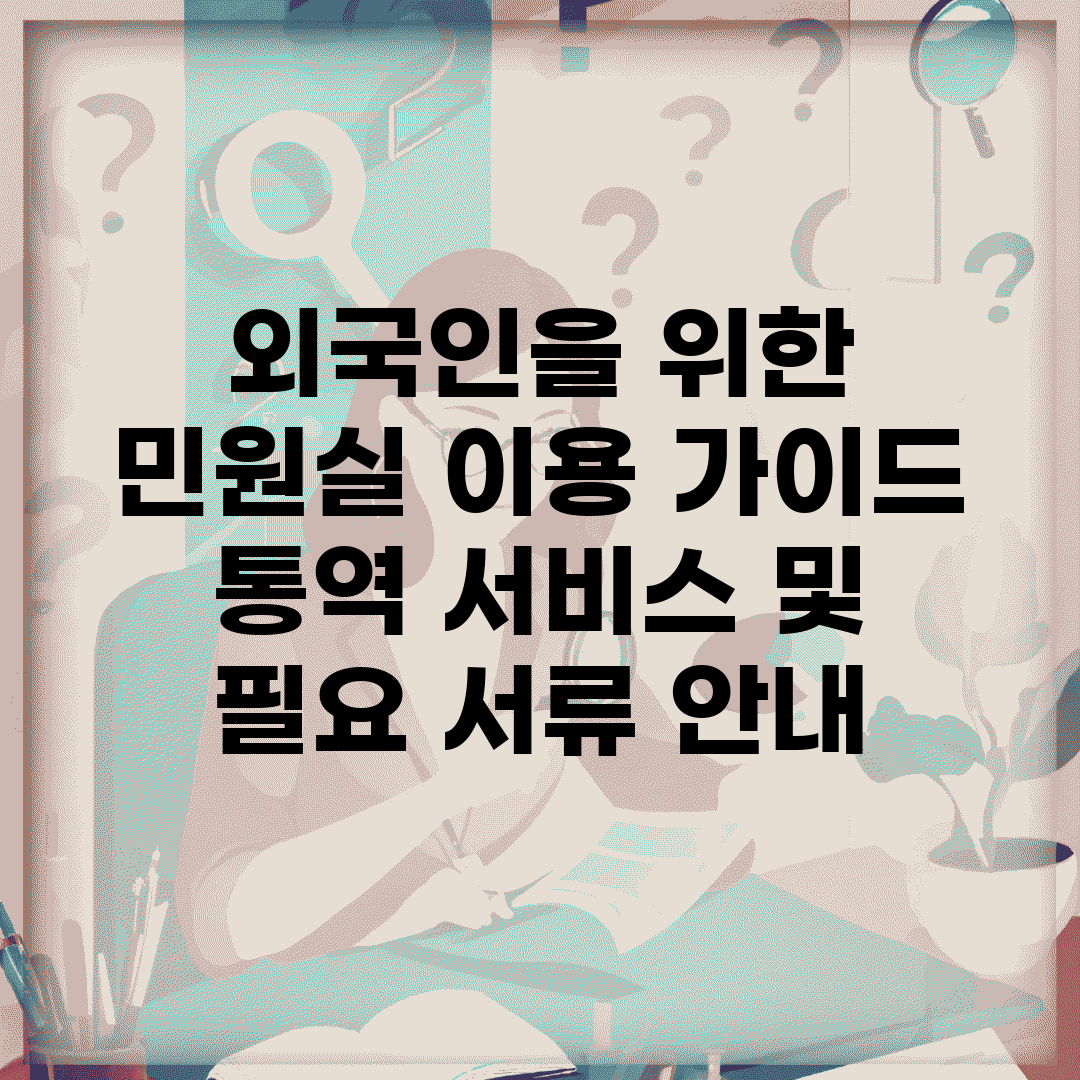 외국인을 위한 민원실 이용 가이드 | 통역 서비스 및 필요 서류 안내