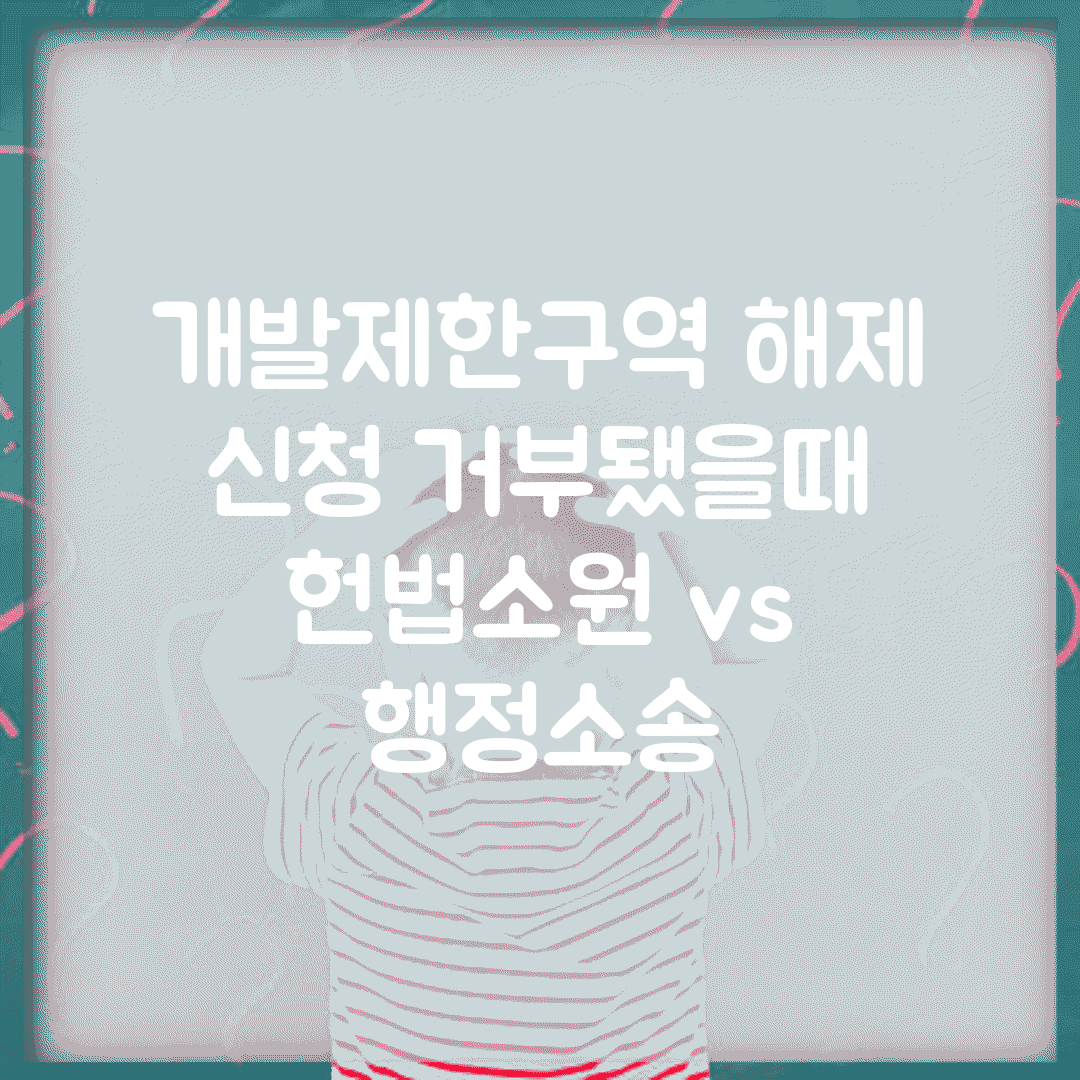 개발제한구역 해제 신청 거부됐을때 | 헌법소원 vs 행정소송