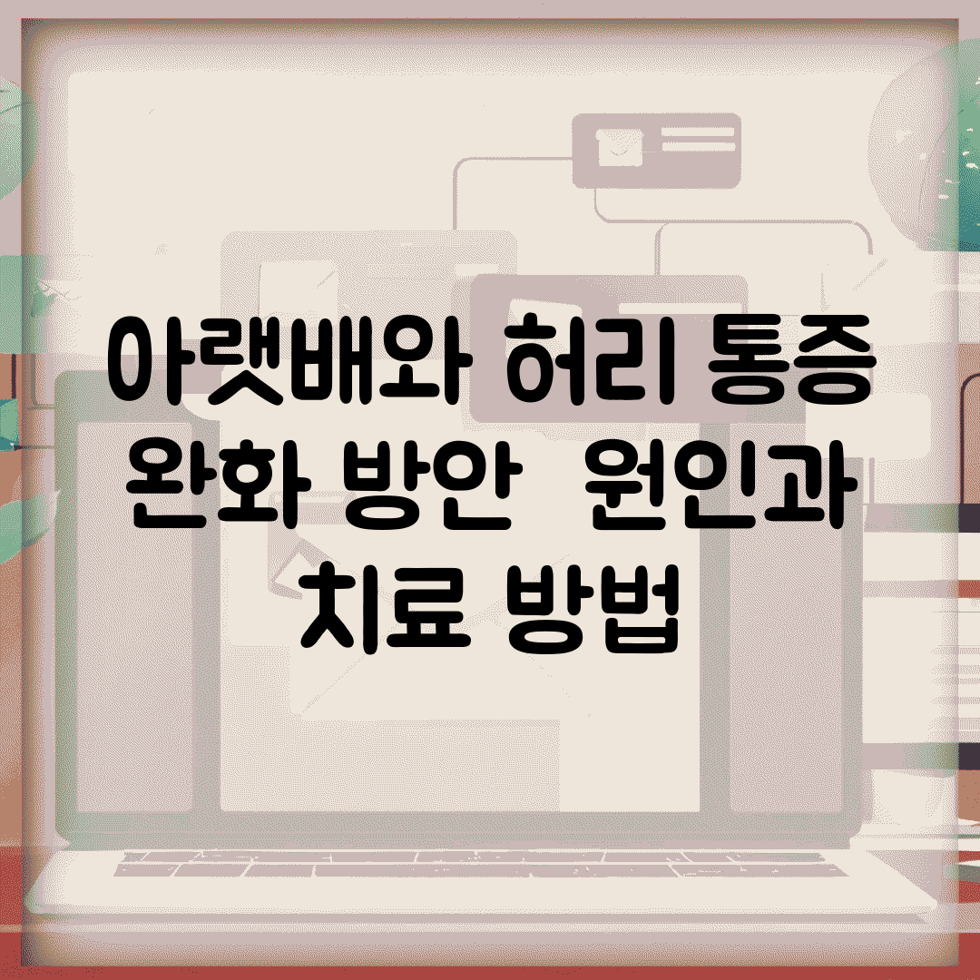 아랫배와 허리 통증 완화 방안 | 원인과 치료 방법