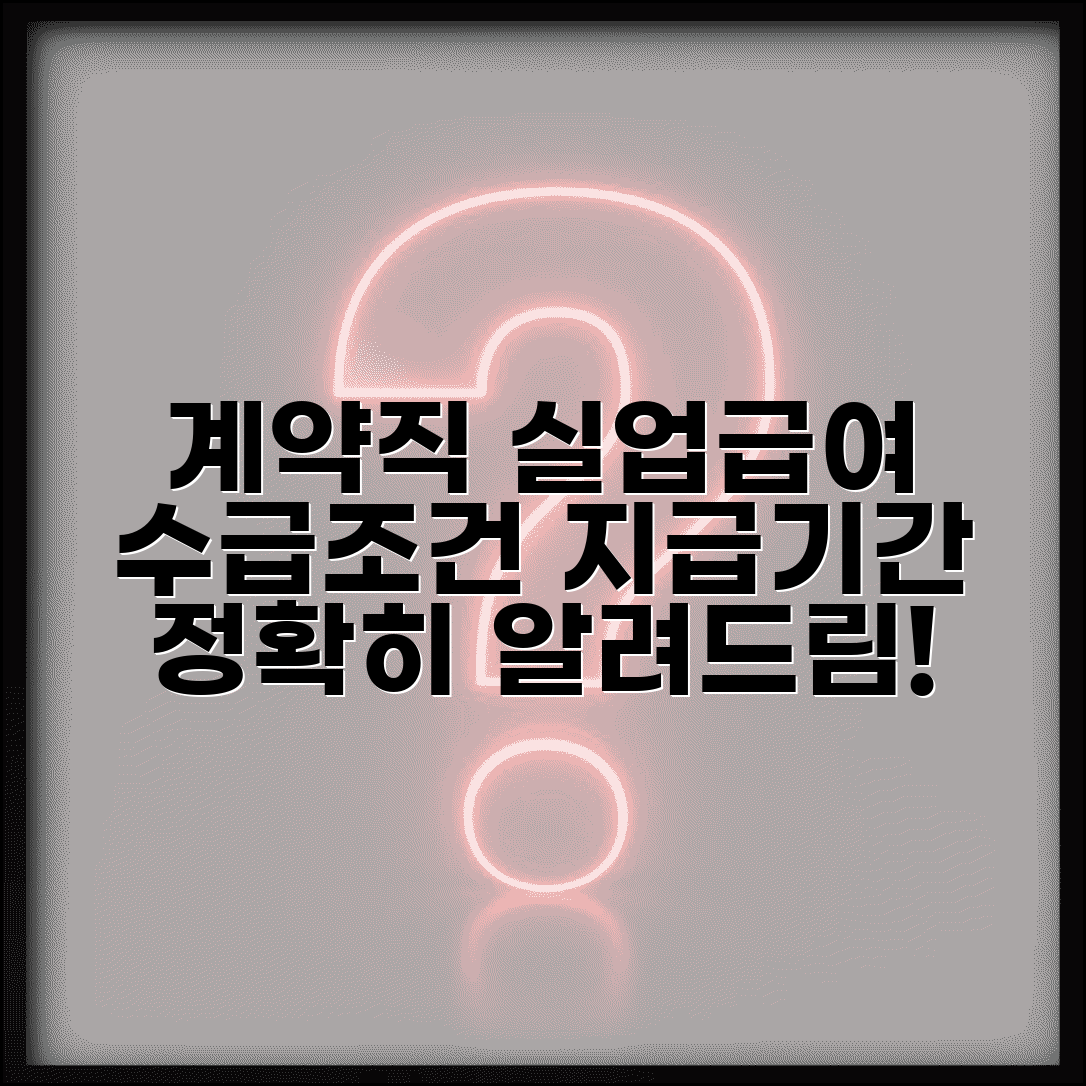 계약직 실업급여 신청 가이드 | 수급 조건 확인 | 지급 기간 및 금액 계산
