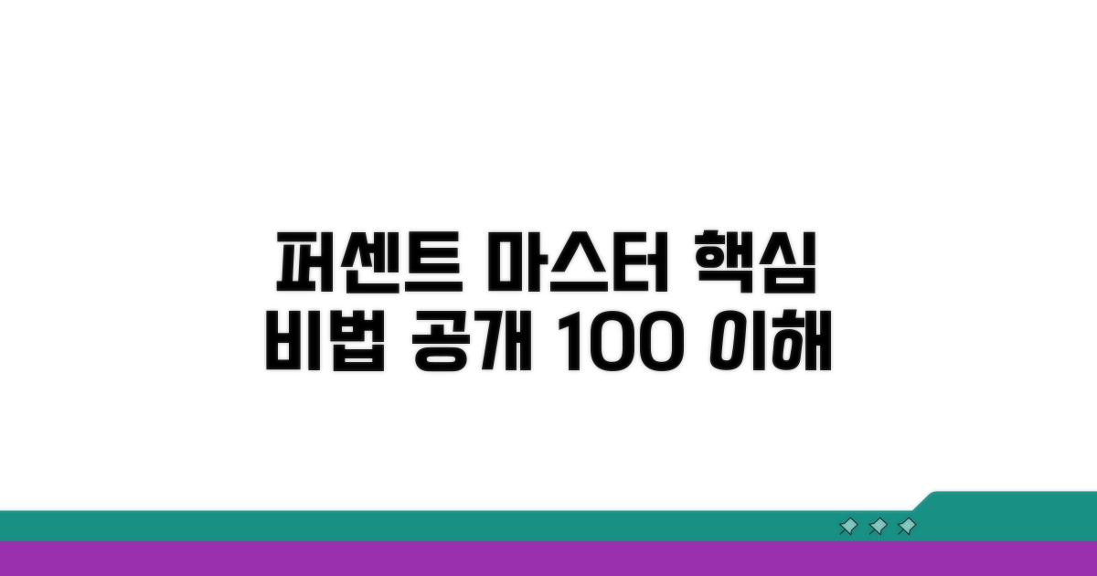 복잡한 퍼센트 활용법