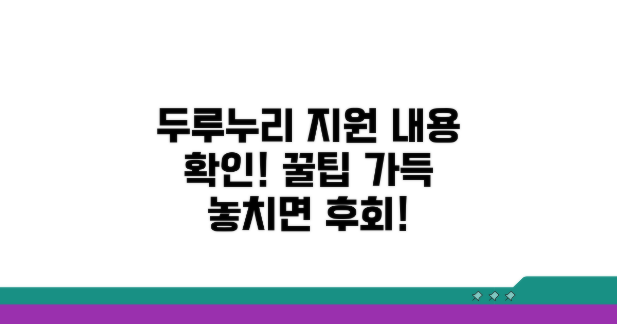 두루누리 사업지원 내용 확인
