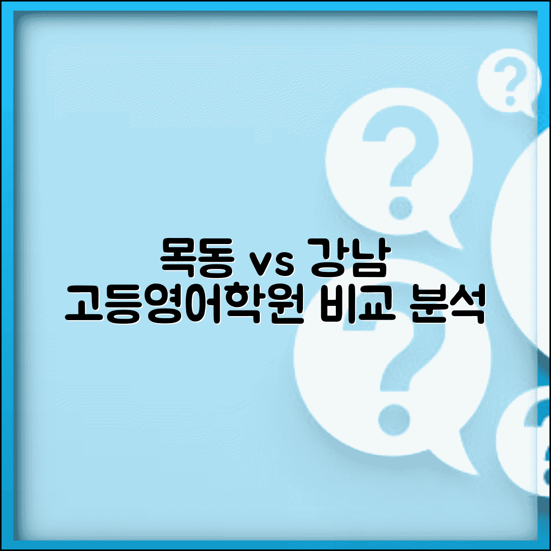 목동 고등 영어학원 추천 | 강남 vs 목동 학원가 장단점