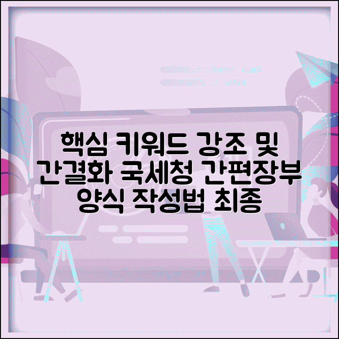 국세청간편장부 양식 | 국세청 간편장부 서식과 작성 가이드