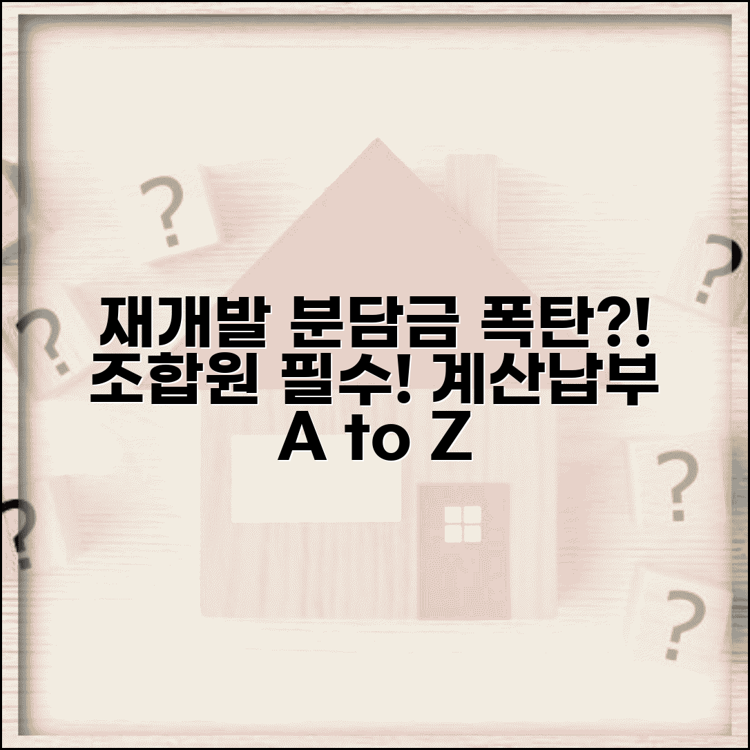 재개발 분담금 부담 | 조합원 분담금 계산과 납부 방법