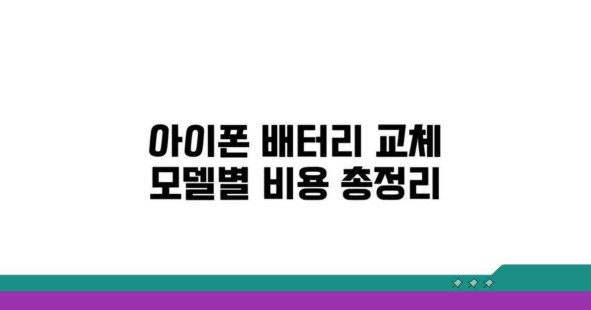 모델별 아이폰 배터리 교체 비용