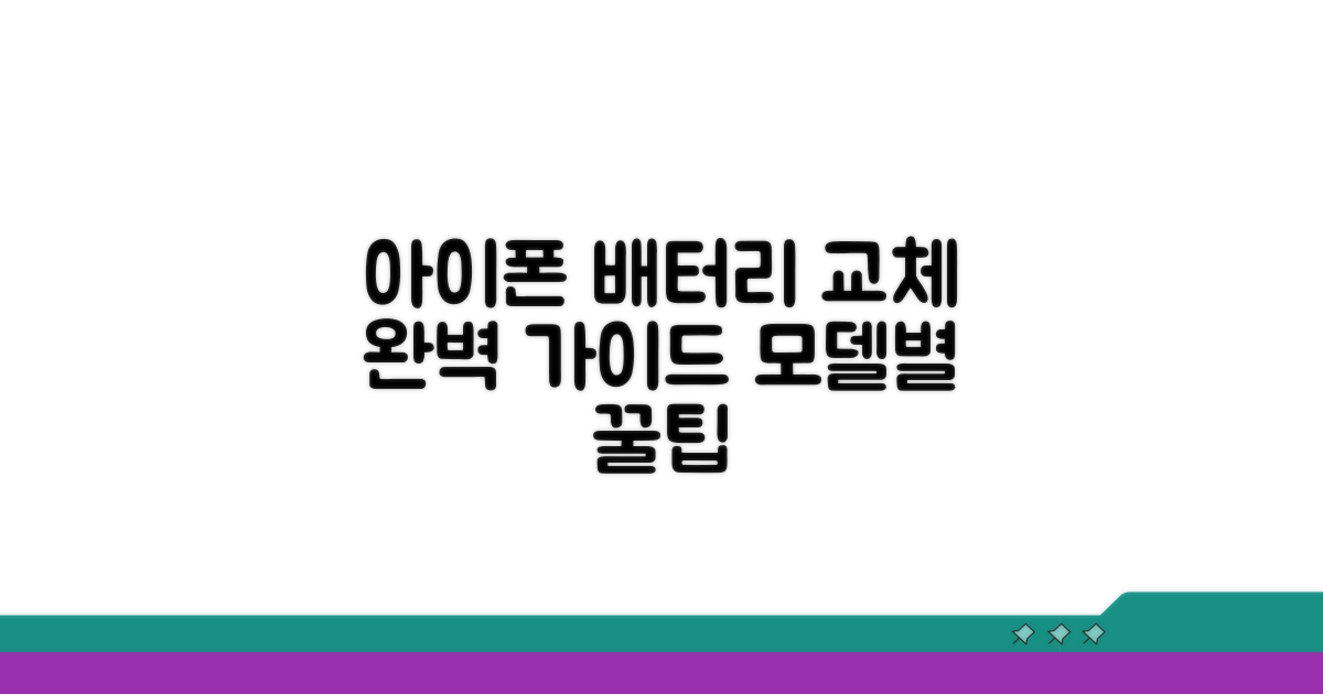 아이폰 모델별 최적 배터리 교체 방법