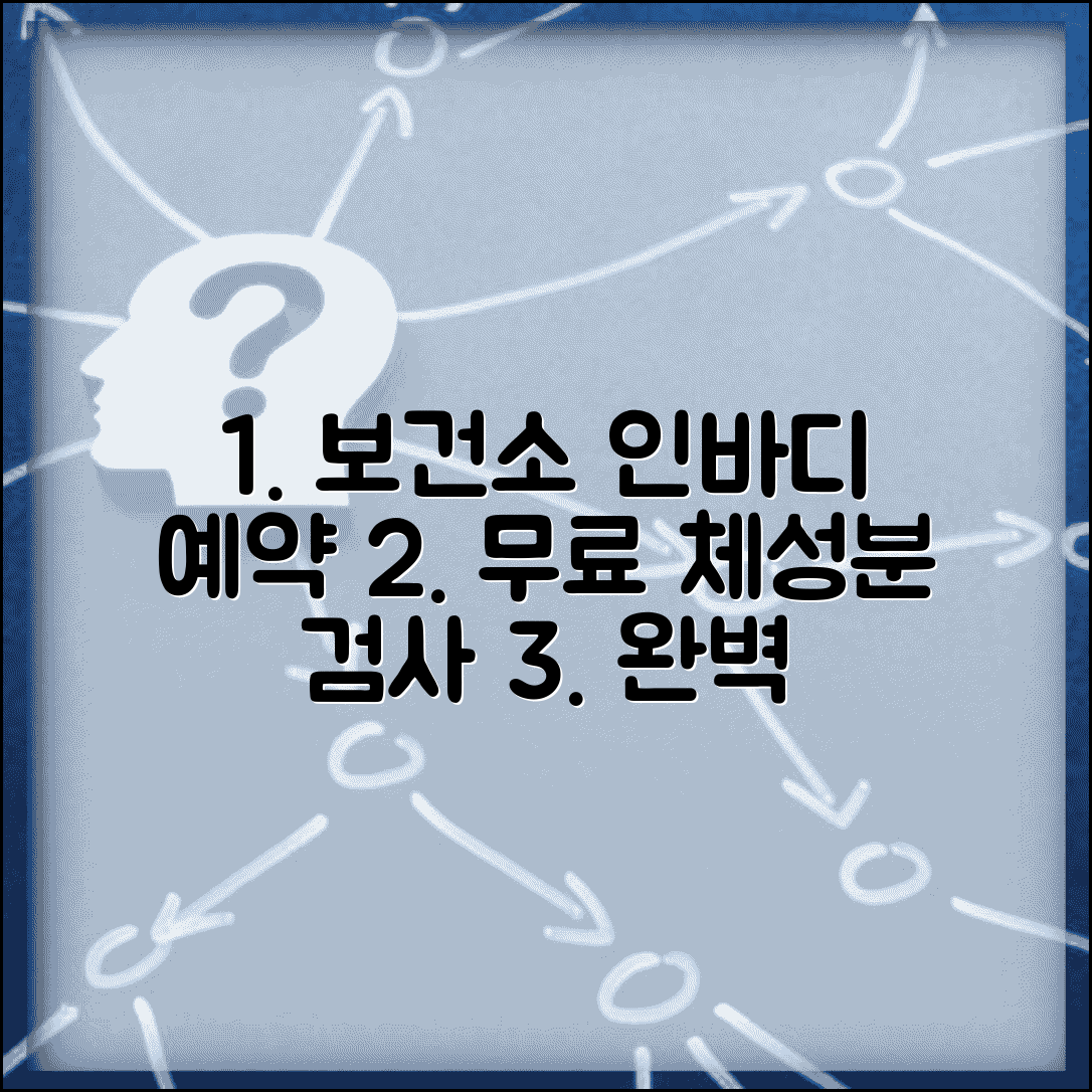 보건소 인바디 검사 예약 비용 | 보건소 체성분 검사 완벽 가이드
