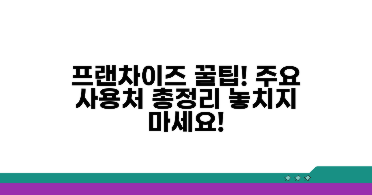 주요 프랜차이즈 사용처 총정리