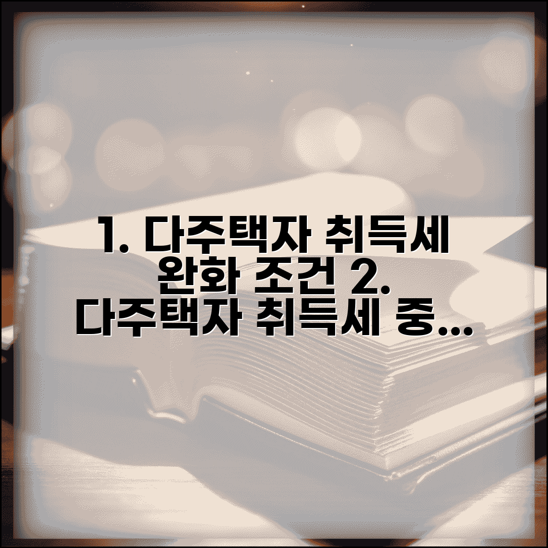다주택자 취득세 완화 | 다주택자 취득세 중과 완화 조건