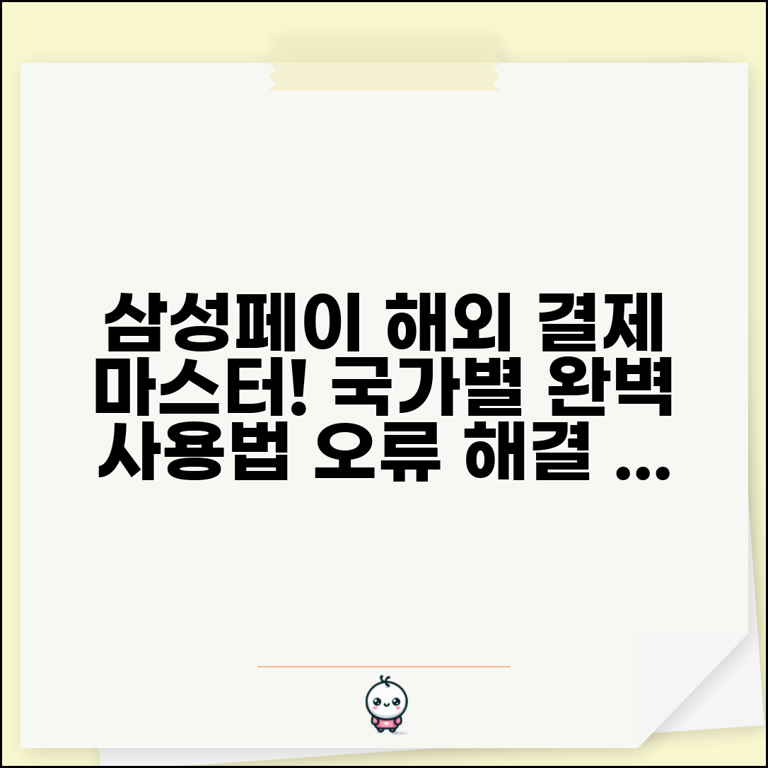 삼성페이 해외결제 국가별 사용법 | 호환 단말기 확인 | 해외결제 오류 해결방법