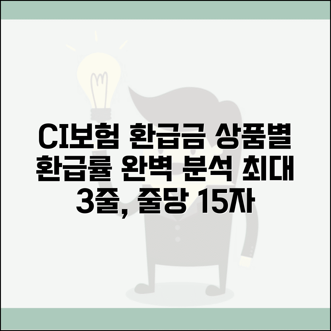 CI보험 만기환급금 완벽분석 | 상품별 환급률 | 환급조건 | 계산방법 | 수익성 비교 | 선택 기준