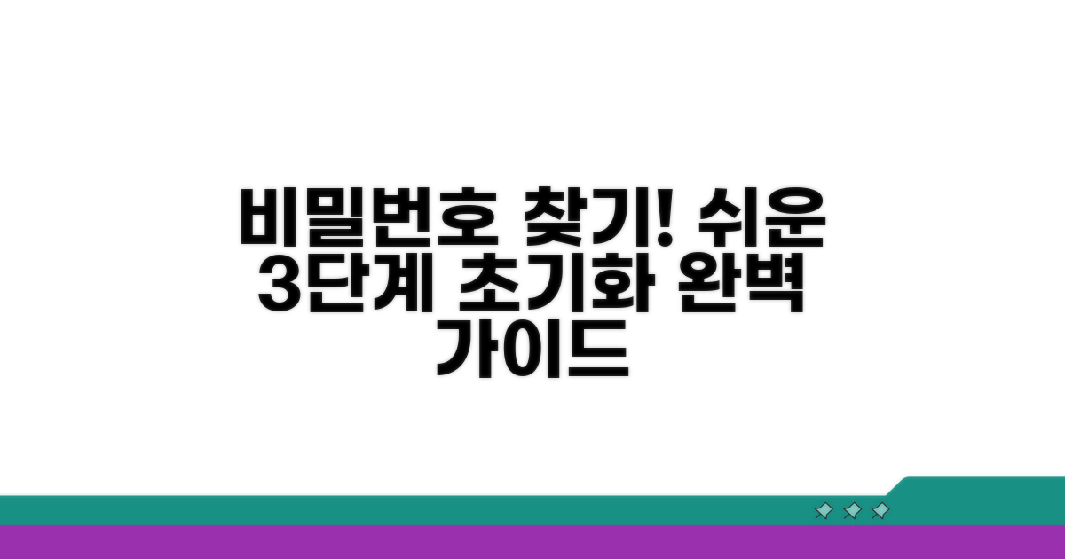 비밀번호 초기화 단계별 가이드