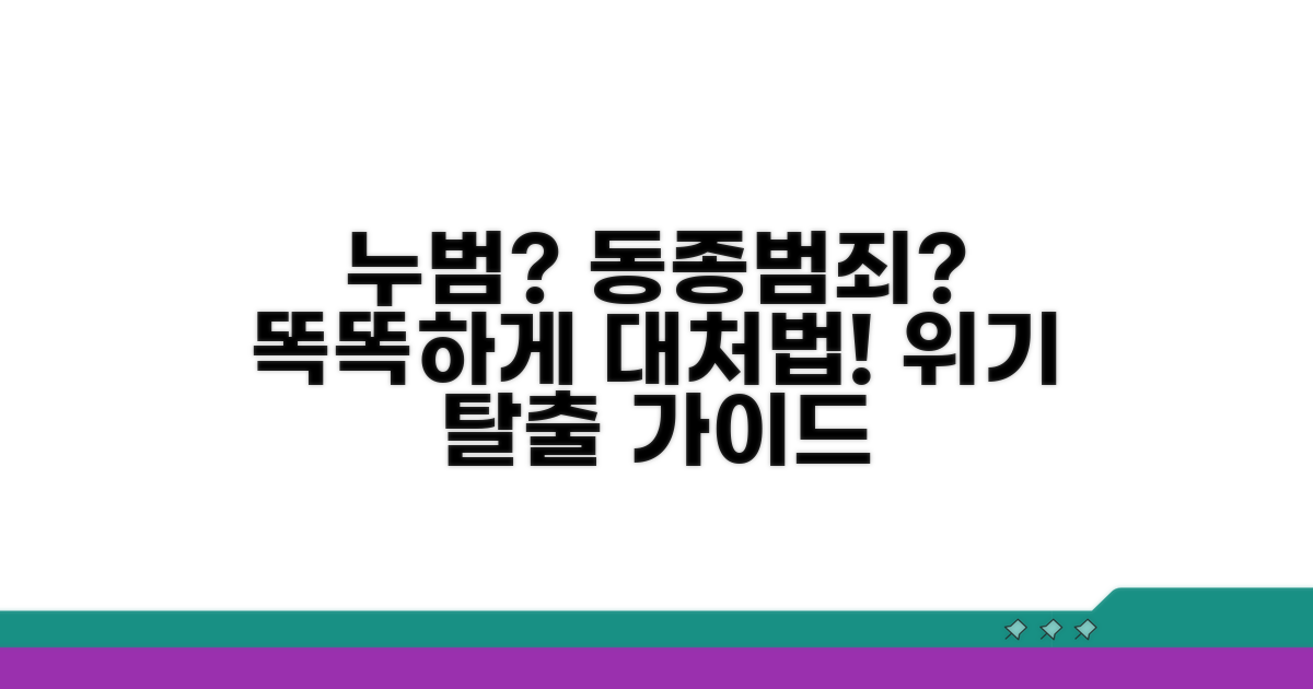 누범 기간 동종범죄, 똑똑하게 대처하기