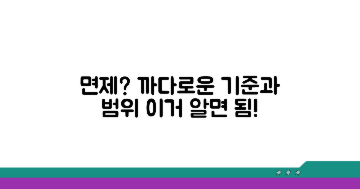 면제 인정 범위와 까다로운 기준