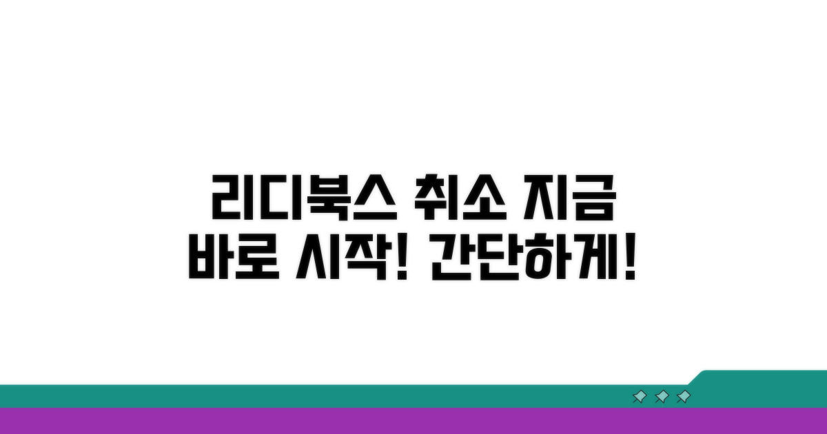 리디북스 구독 취소, 지금 바로 시작!