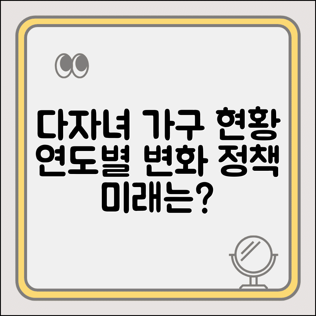 다자녀가구 통계 현황 연도별 변화와 정책 방향 분석