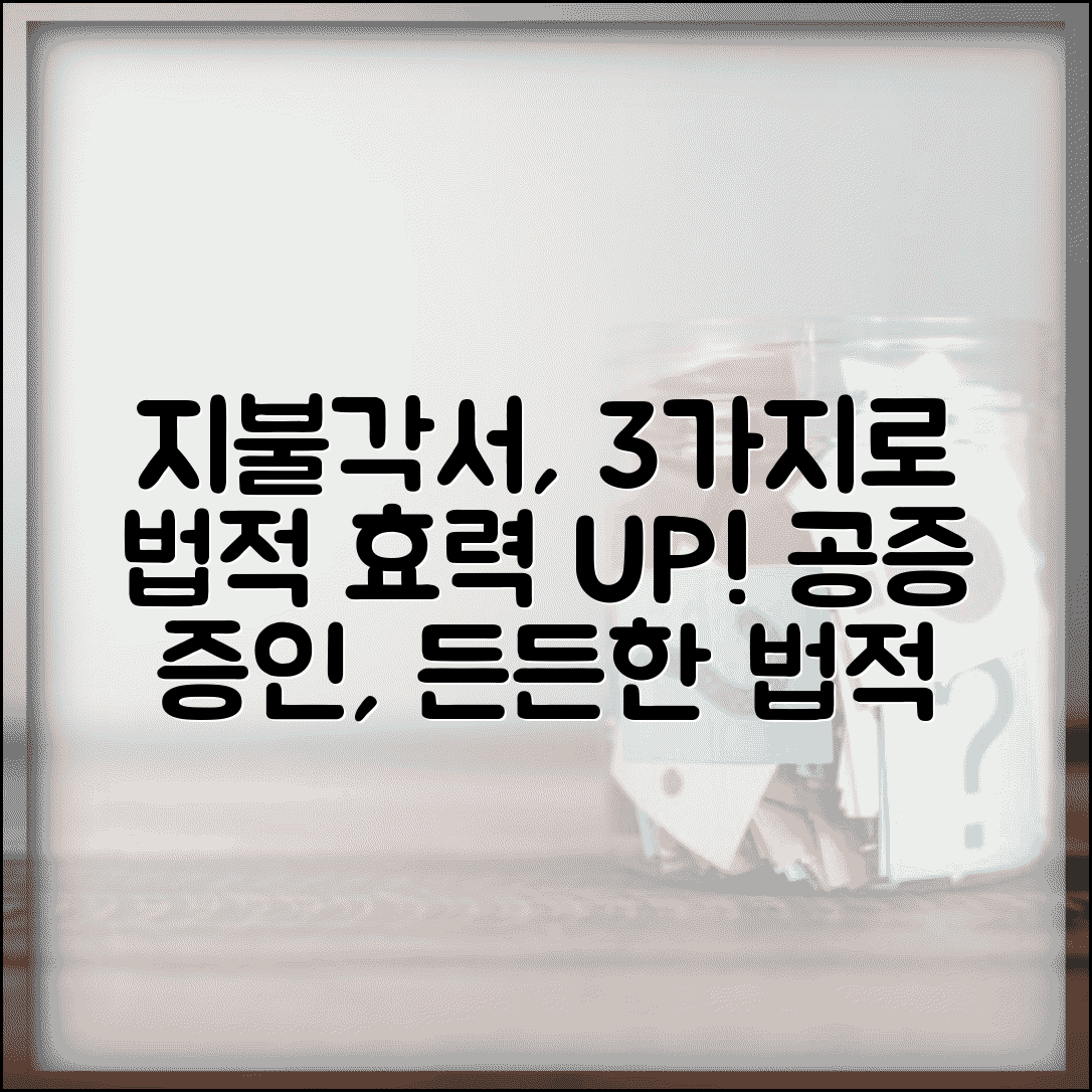 지불각서 법적효력 증인 공증으로 강화 방법
