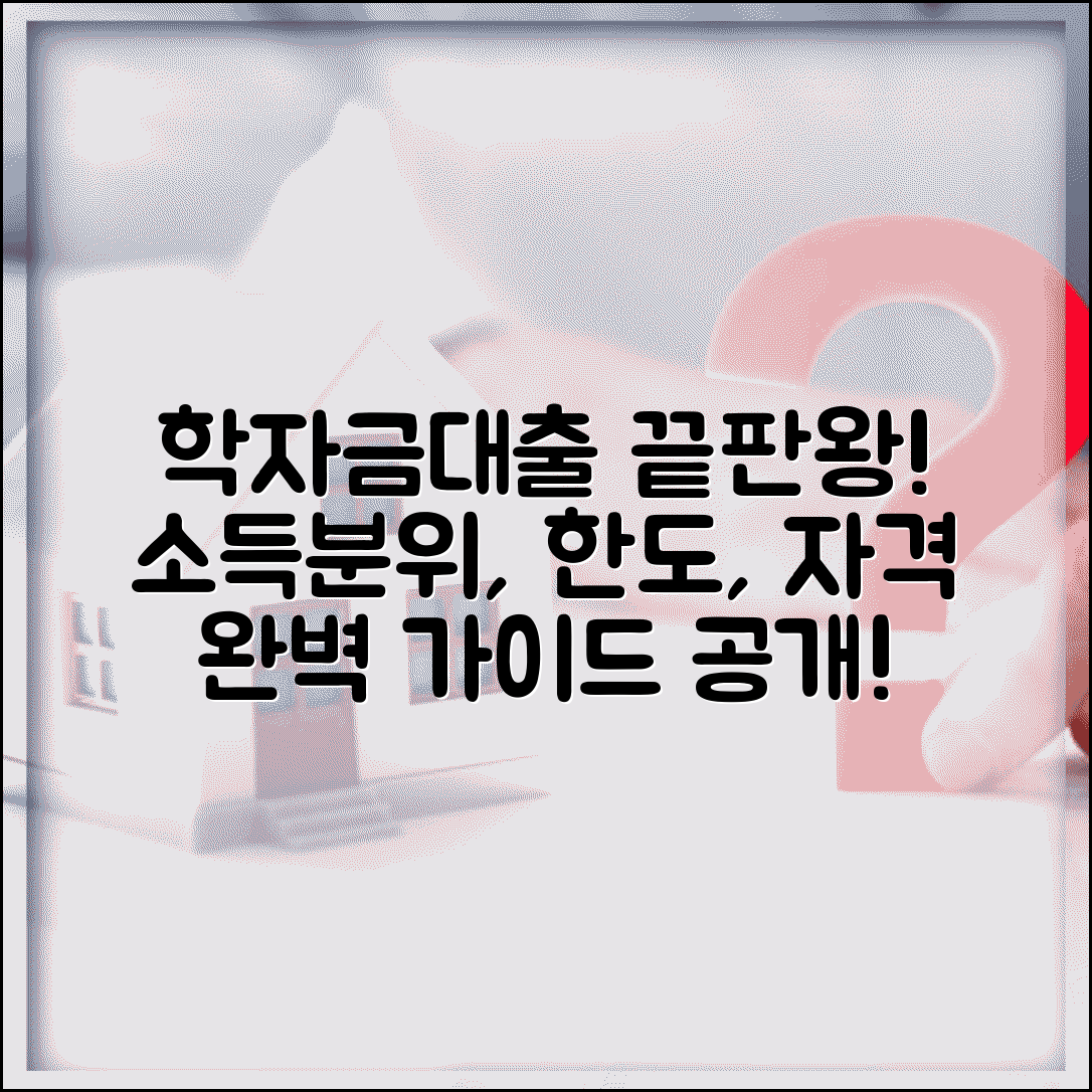 학자금대출 조건 소득분위 한도 및 자격 완벽 가이드