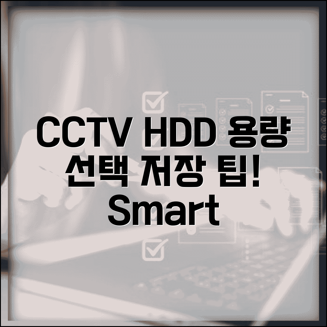 CCTV 녹화기 하드디스크 용량 선택 저장 방법