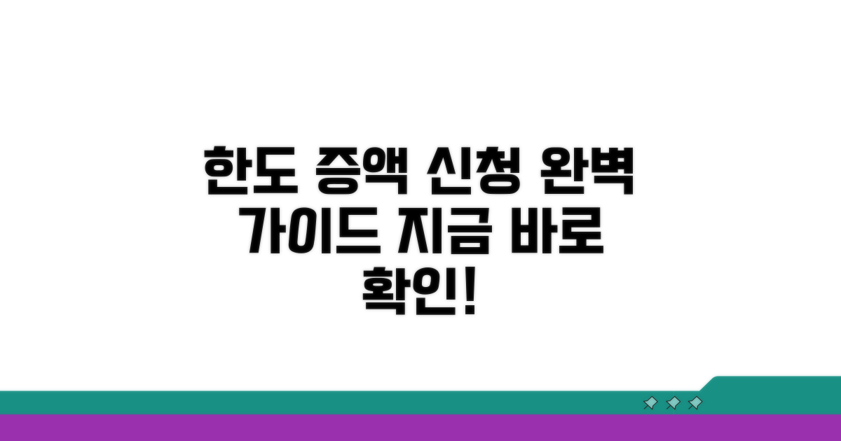 한도 증액 신청 방법 완벽 가이드